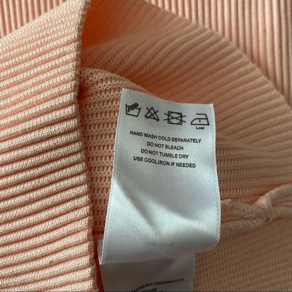 Pink Ribbed Short Sleeve Square Neck Bodycon Mini Dress - Picture 8 of 9